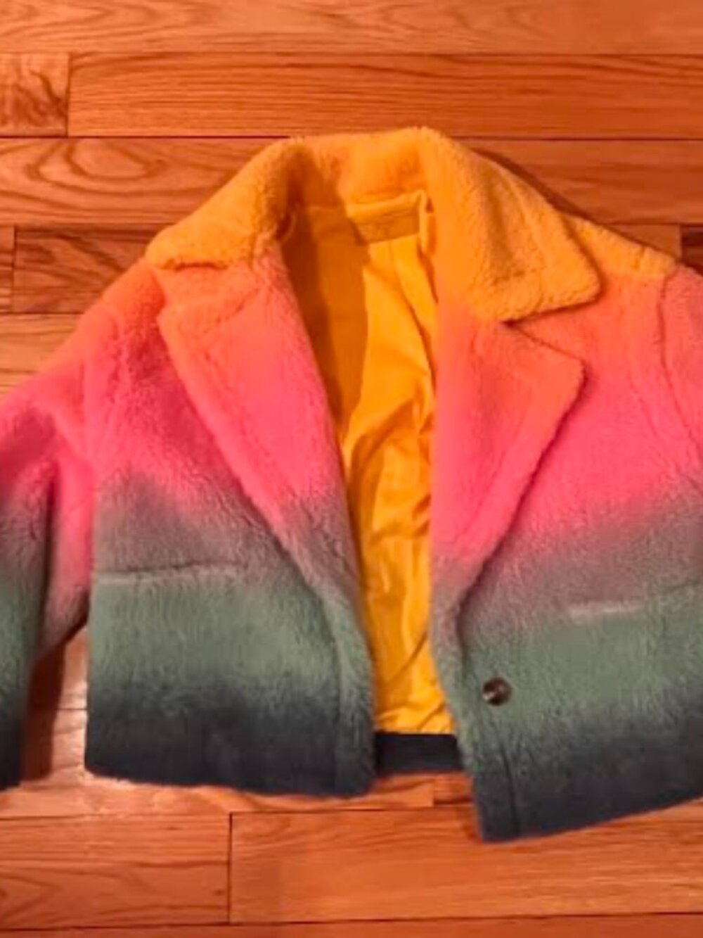 Blank NYC Multi-Colored Fleece Coat